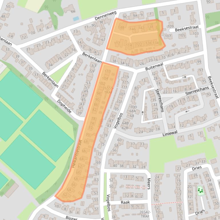 Kaart van postcodegebied 4841ES.