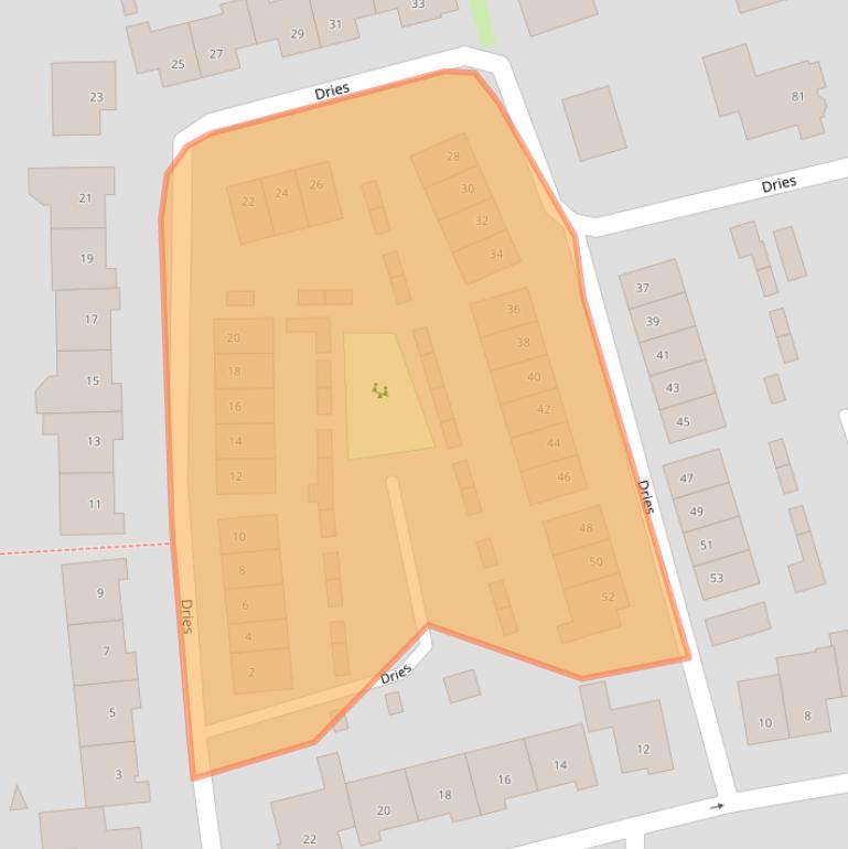 Kaart van postcodegebied 4841EZ.