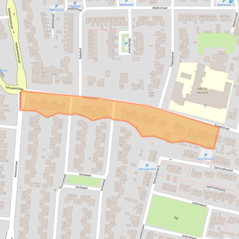 Kaart van postcodegebied 4841GG.