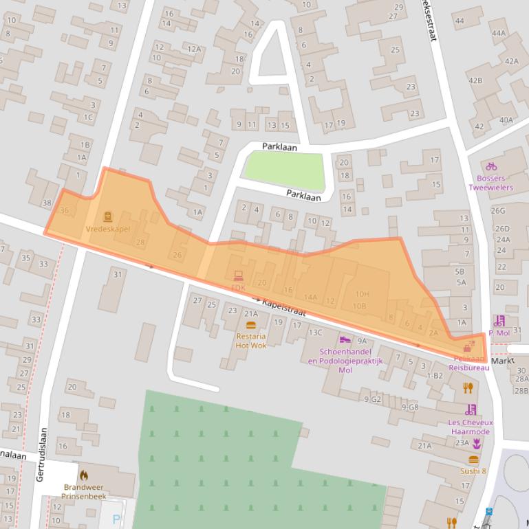 Kaart van postcodegebied 4841GH.