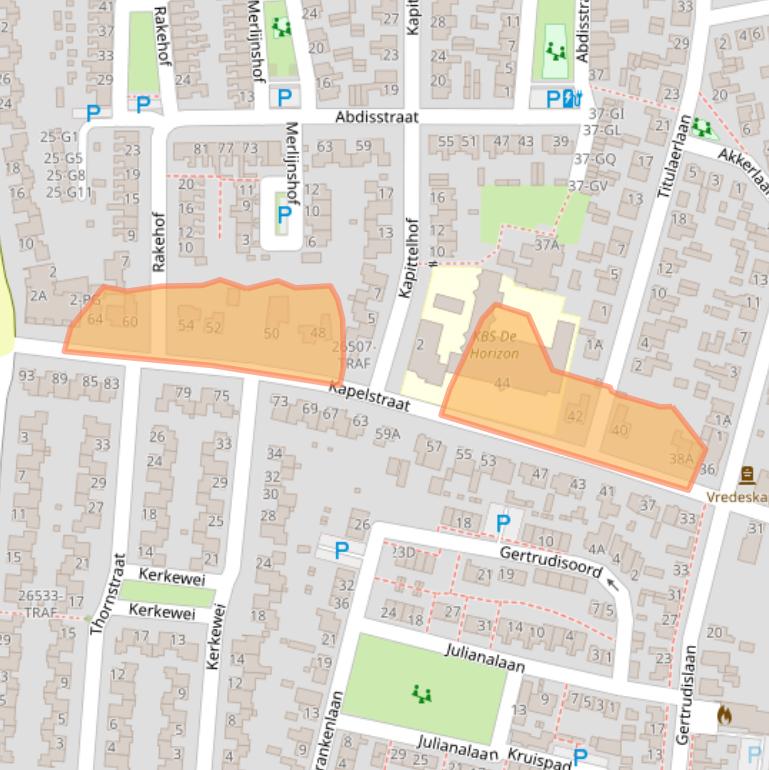 Kaart van postcodegebied 4841GJ.