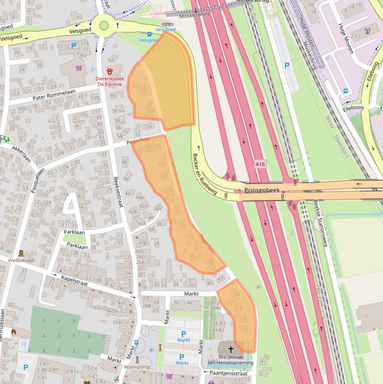 Kaart van postcodegebied 4841GL.