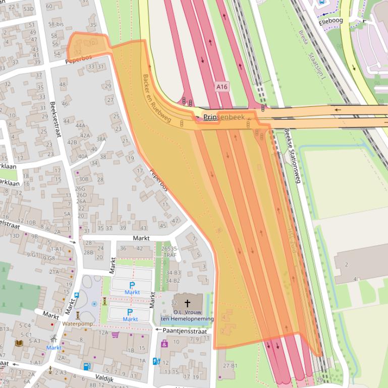 Kaart van postcodegebied 4841GM.