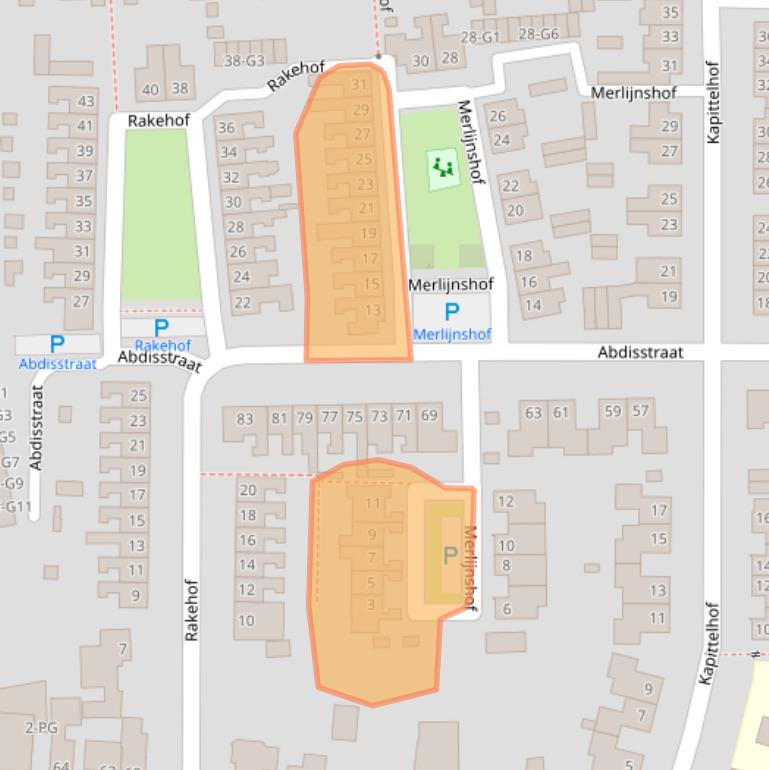Kaart van postcodegebied 4841HA.