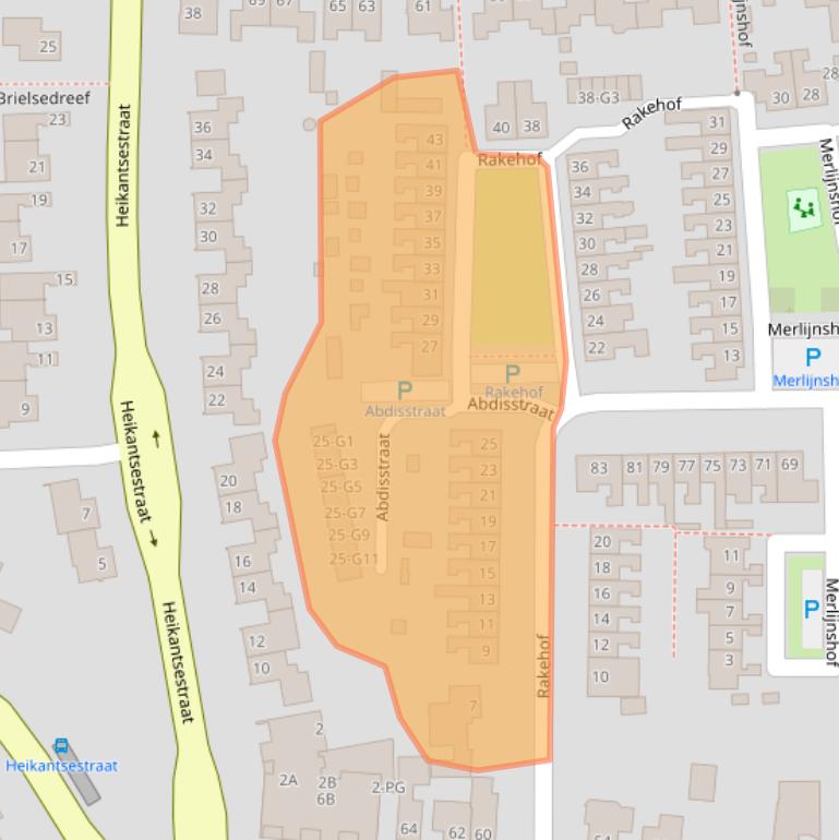 Kaart van postcodegebied 4841HC.