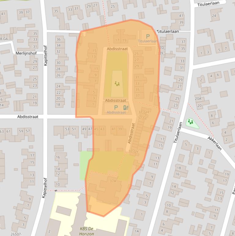 Kaart van postcodegebied 4841HE.