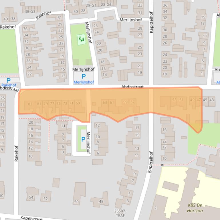 Kaart van postcodegebied 4841HG.