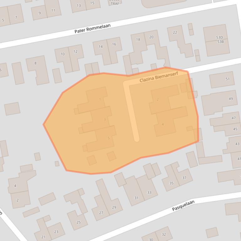 Kaart van postcodegebied 4841HJ.