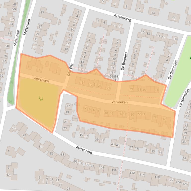 Kaart van postcodegebied 4841JG.
