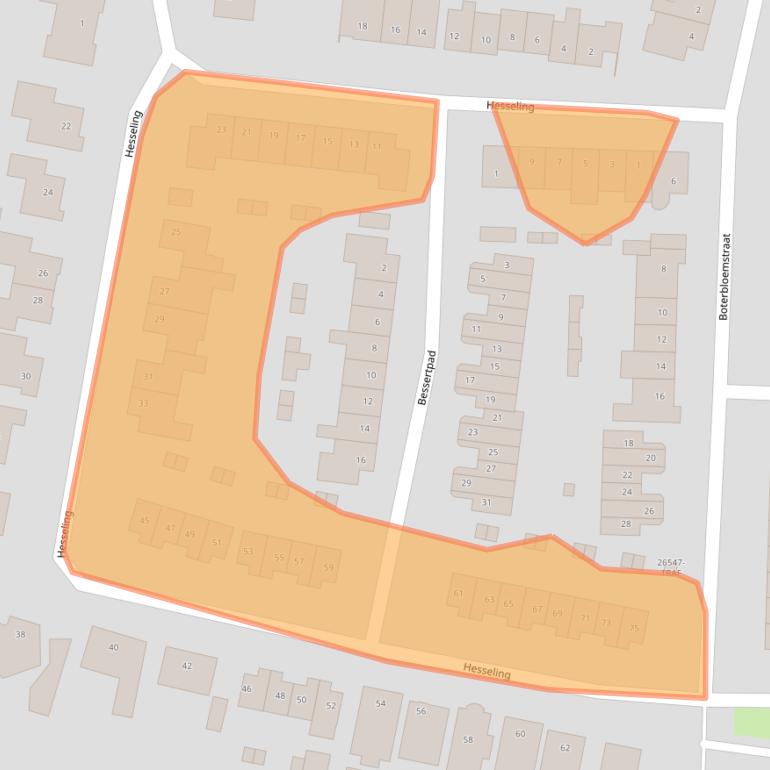 Kaart van postcodegebied 4841JH.