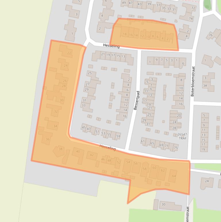 Kaart van postcodegebied 4841JJ.