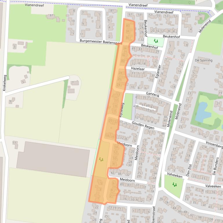 Kaart van postcodegebied 4841JK.