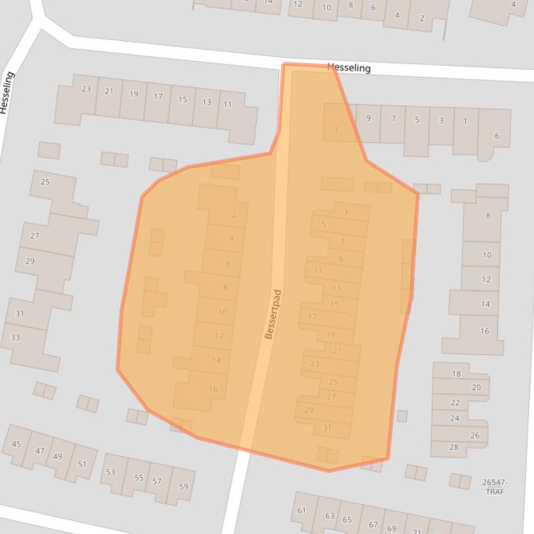 Kaart van postcodegebied 4841JM.