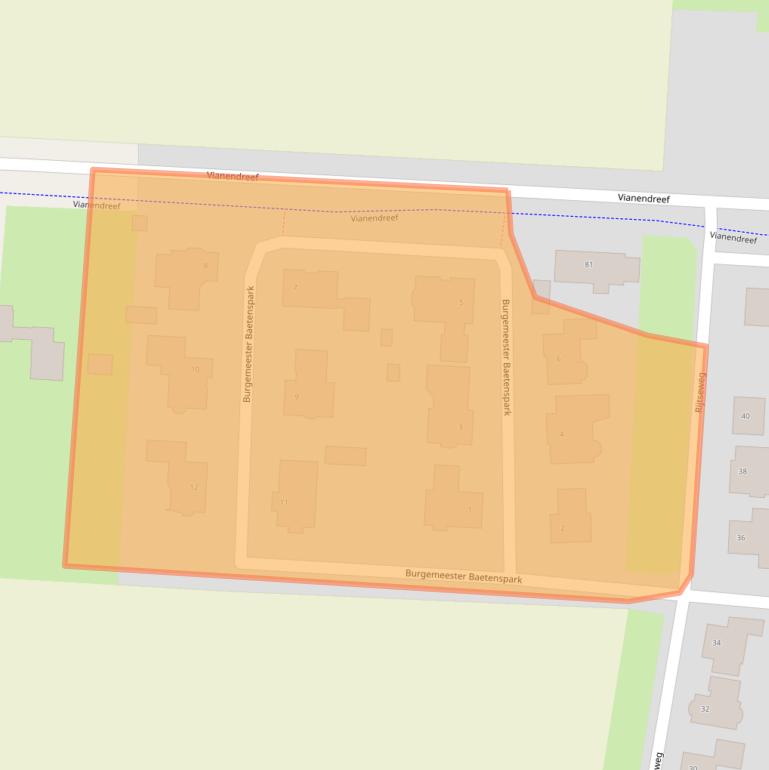 Kaart van postcodegebied 4841JS.