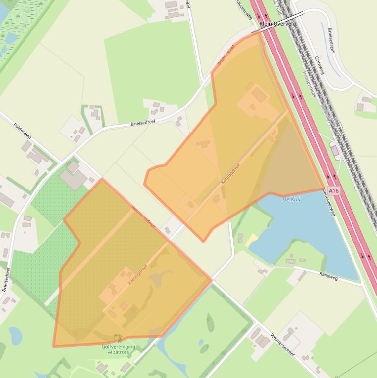 Kaart van postcodegebied 4841KD.