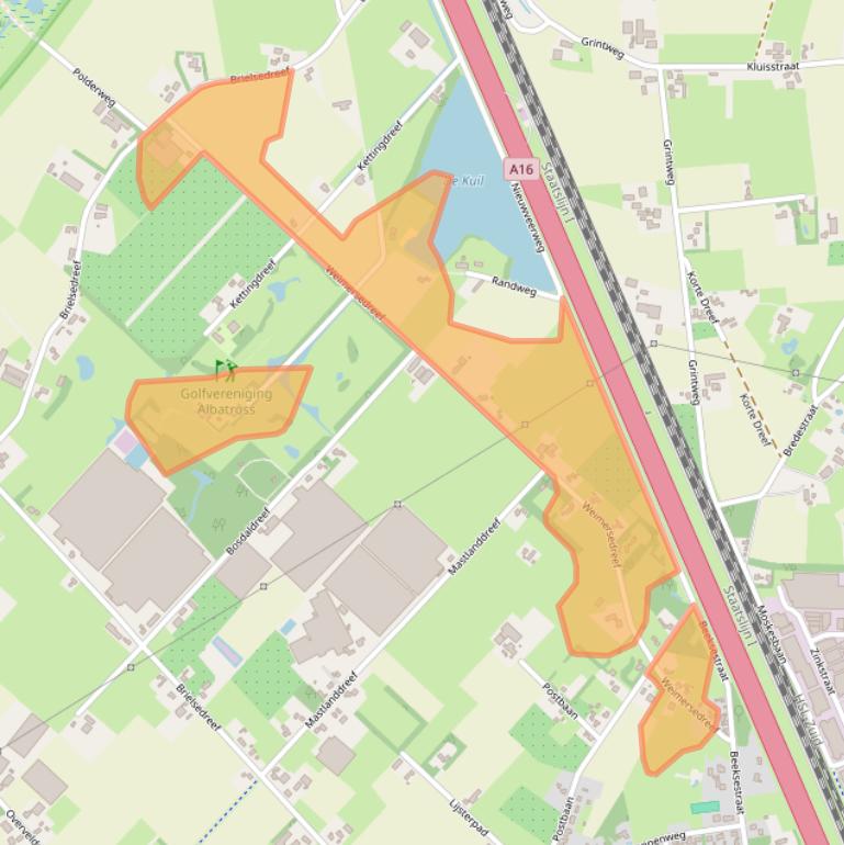 Kaart van postcodegebied 4841KG.