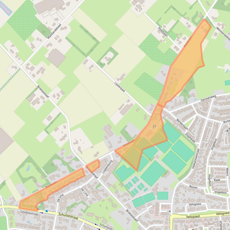 Kaart van postcodegebied 4841KL.