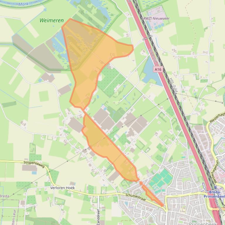 Kaart van postcodegebied 4841KR.