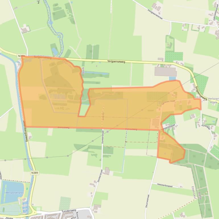 Kaart van postcodegebied 4841LA.