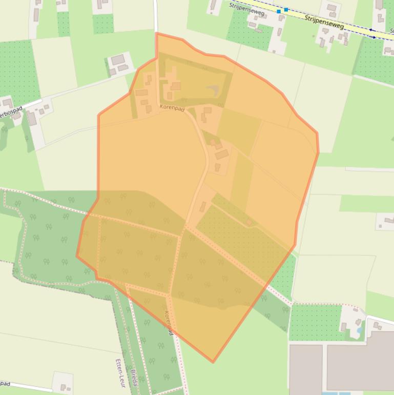 Kaart van postcodegebied 4841LB.