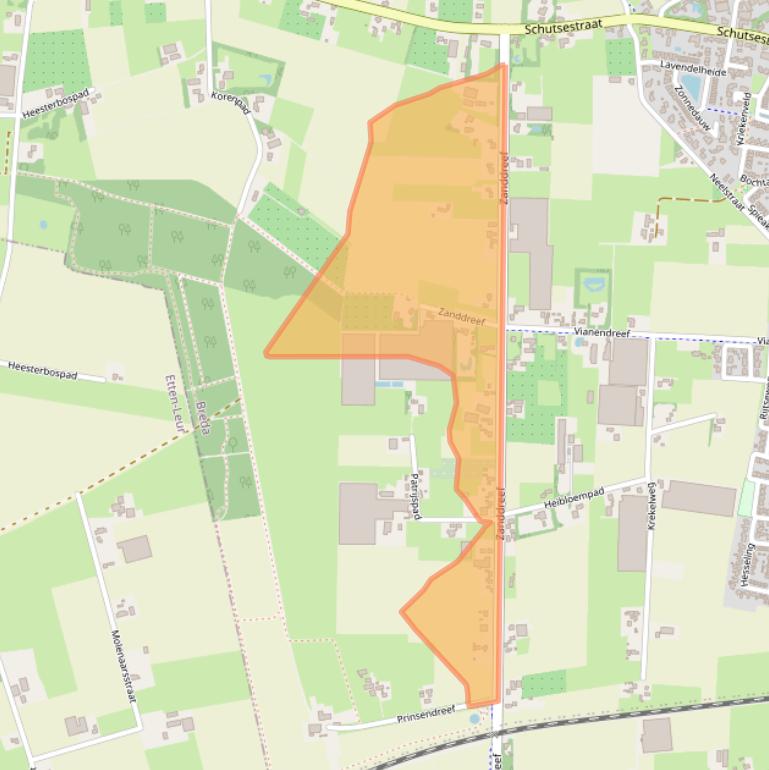 Kaart van postcodegebied 4841LD.