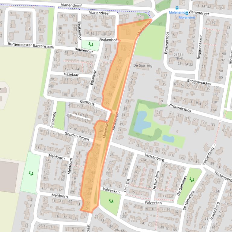 Kaart van postcodegebied 4841LN.