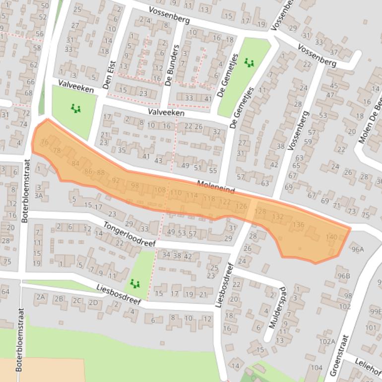 Kaart van postcodegebied 4841LR.