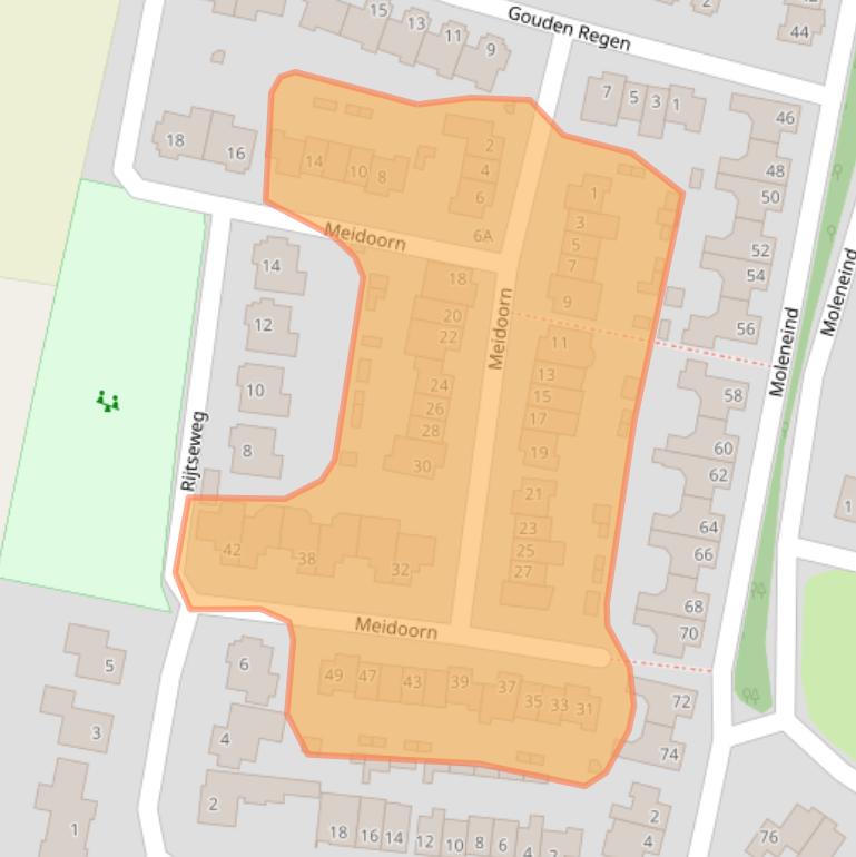 Kaart van postcodegebied 4841LT.