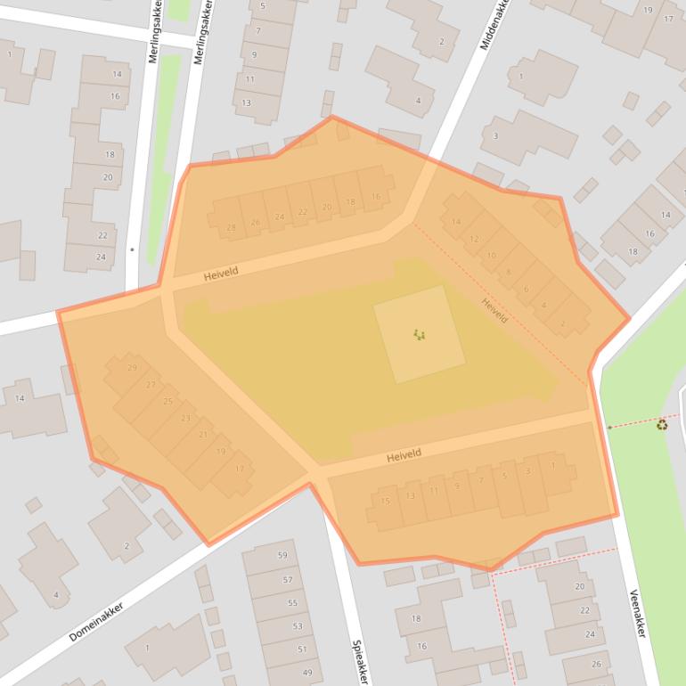 Kaart van postcodegebied 4841NN.