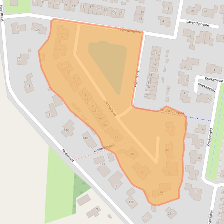 Kaart van postcodegebied 4841NP.