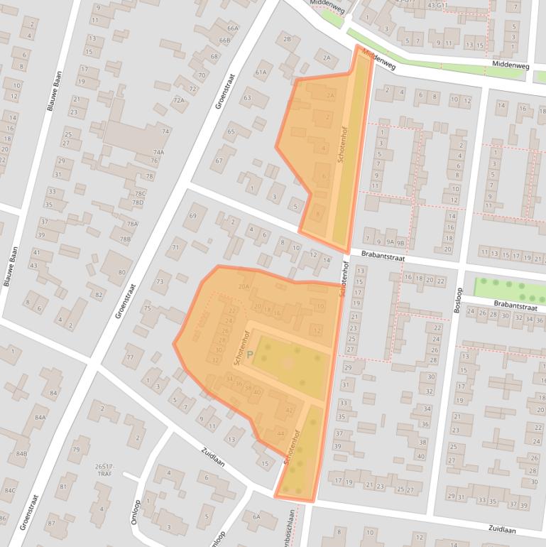 Kaart van postcodegebied 4841RN.