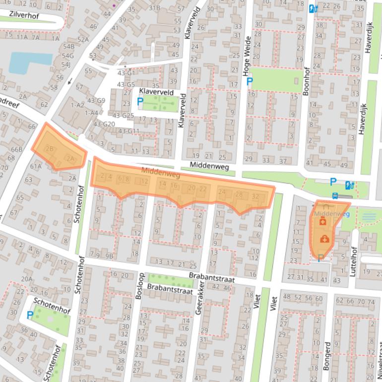 Kaart van postcodegebied 4841RR.