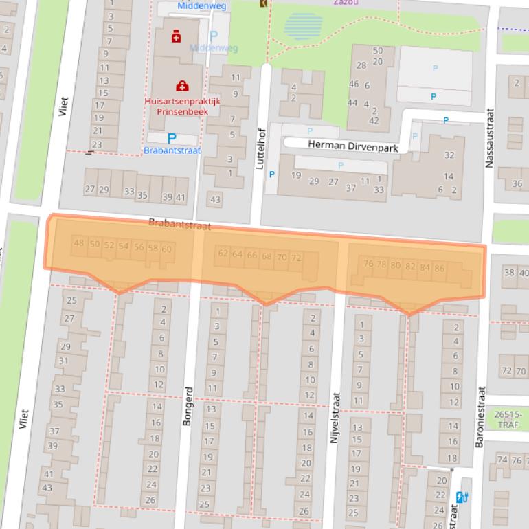 Kaart van postcodegebied 4841SV.