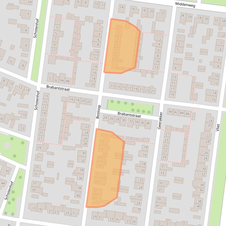 Kaart van postcodegebied 4841TA.