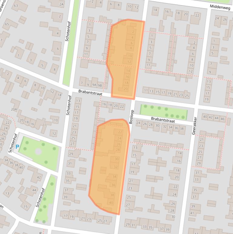 Kaart van postcodegebied 4841TB.