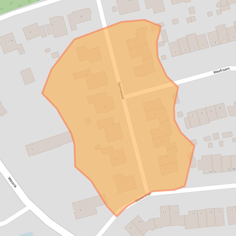 Kaart van postcodegebied 4841TZ.