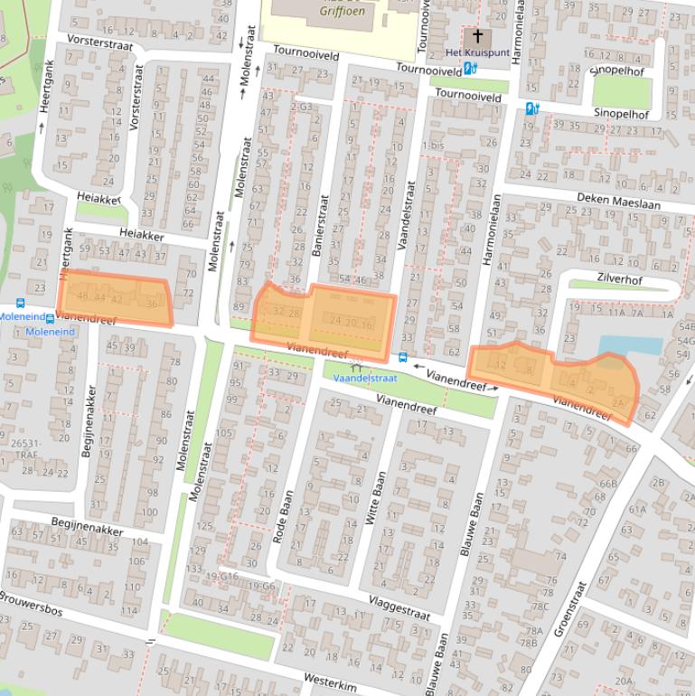 Kaart van postcodegebied 4841VB.