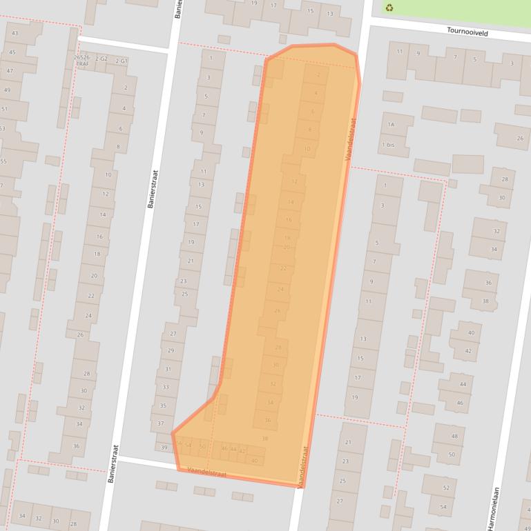 Kaart van postcodegebied 4841VJ.