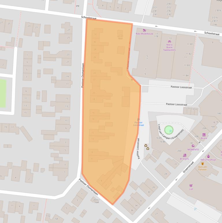 Kaart van postcodegebied 4841XB.