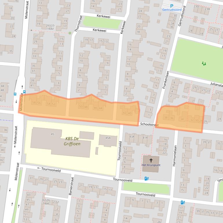 Kaart van postcodegebied 4841XE.