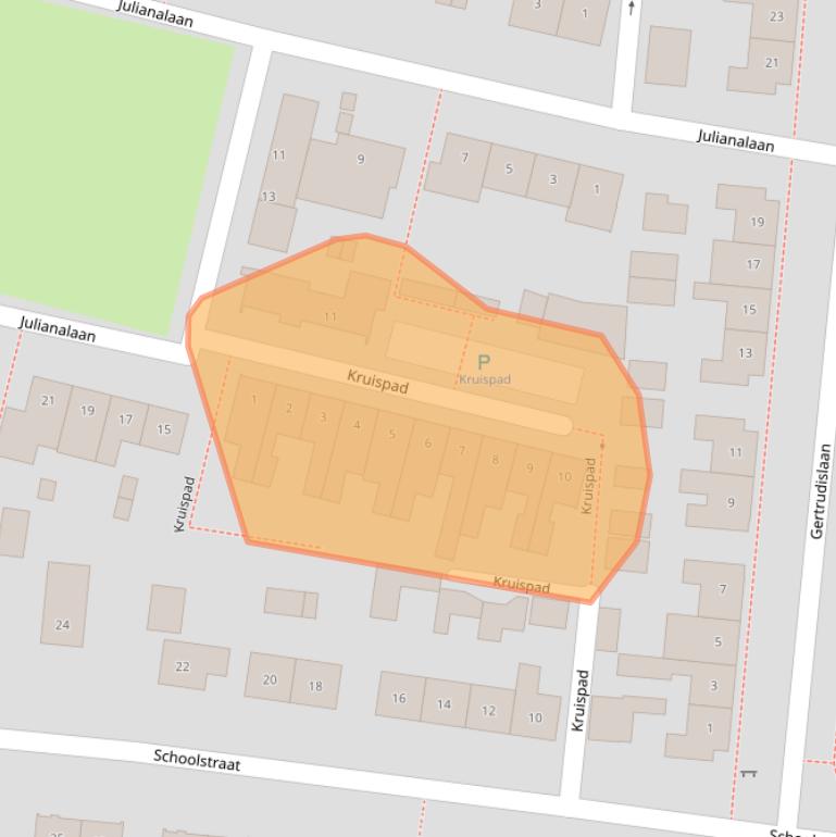 Kaart van postcodegebied 4841XG.