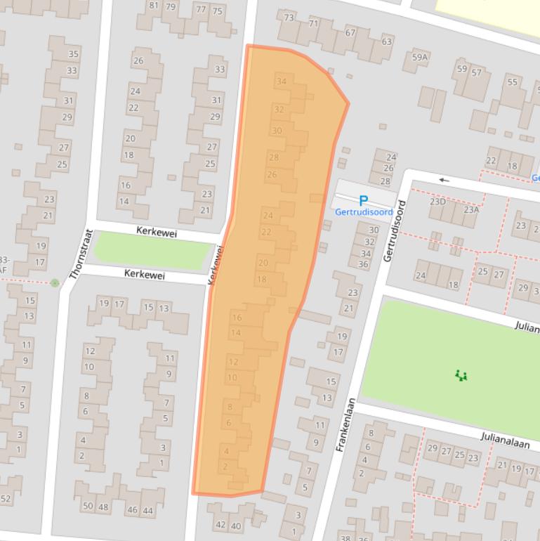Kaart van postcodegebied 4841XS.