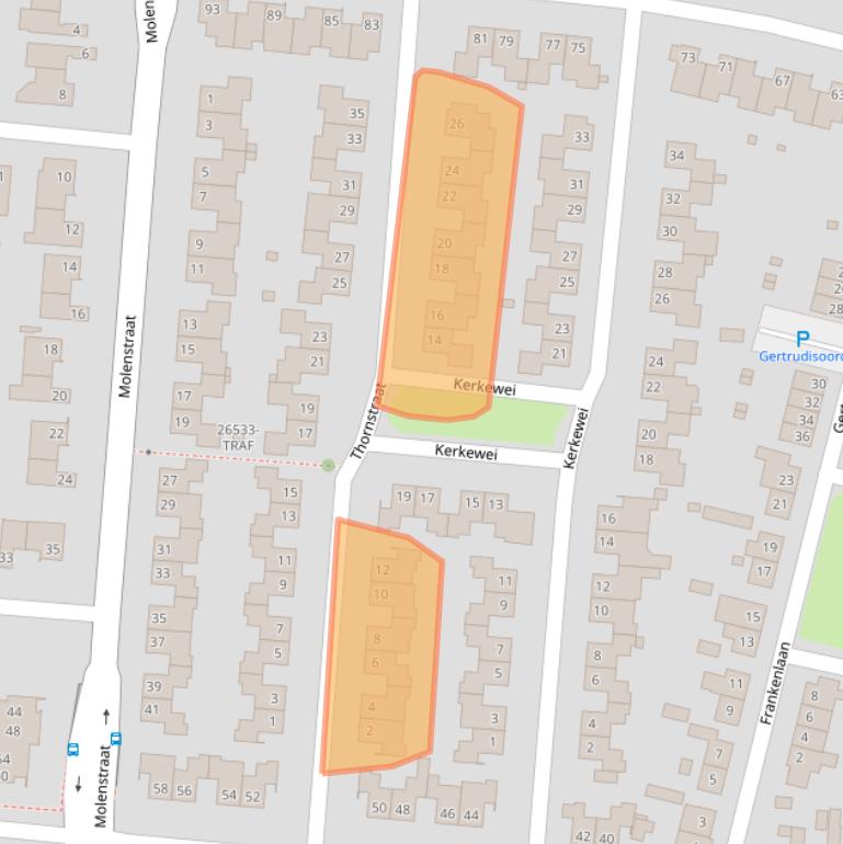 Kaart van postcodegebied 4841XV.