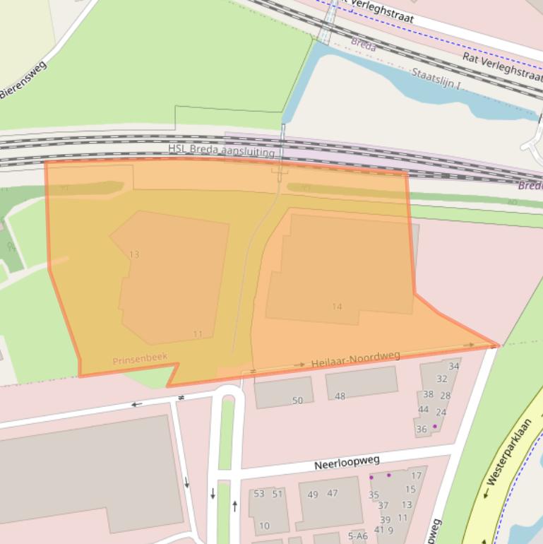 Kaart van postcodegebied 4841ZZ.