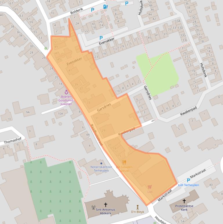 Kaart van postcodegebied 4844AA.