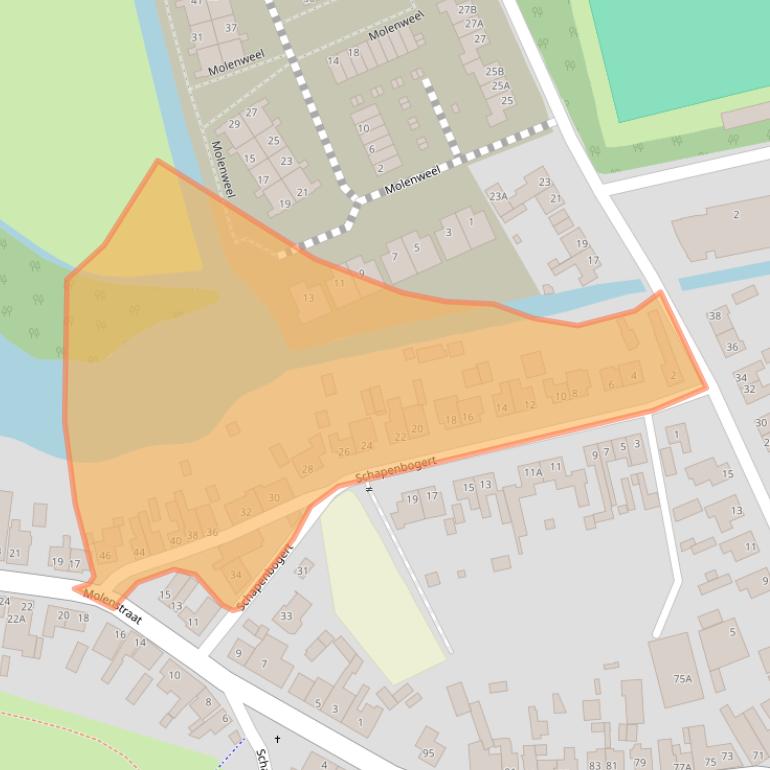 Kaart van postcodegebied 4844AK.