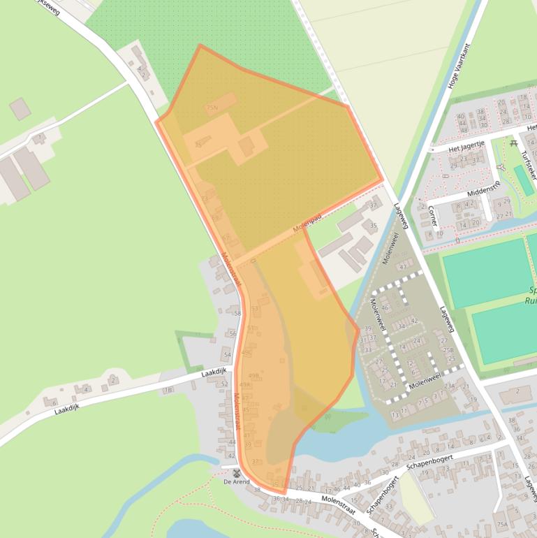 Kaart van postcodegebied 4844AM.