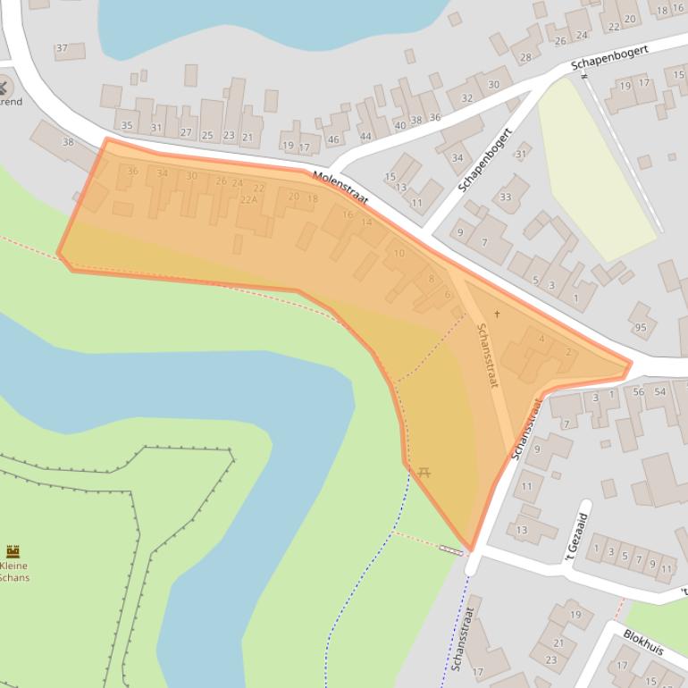 Kaart van postcodegebied 4844AN.