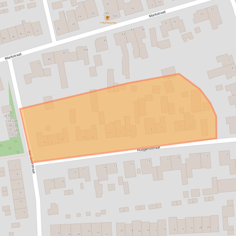Kaart van postcodegebied 4844AZ.