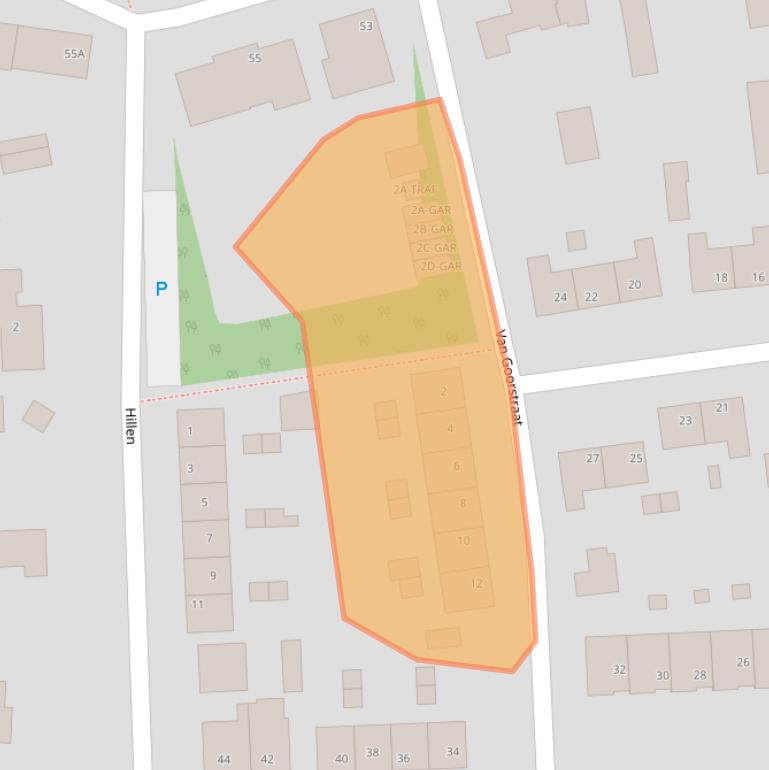 Kaart van postcodegebied 4844BA.